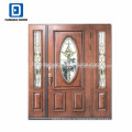 Фанда 3 панели витражного роскошные двери из красного дерева с подфарниками американский дизайн двери 